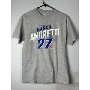 IndyCar Marco Andretti 27 Racing Shirt Mens Medium Gray Short Sleeve Graphic Tee